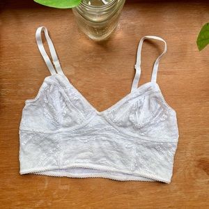 Free People white lace bralette